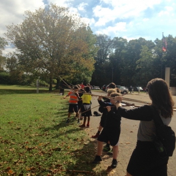 Photo of students at Fort Ancient